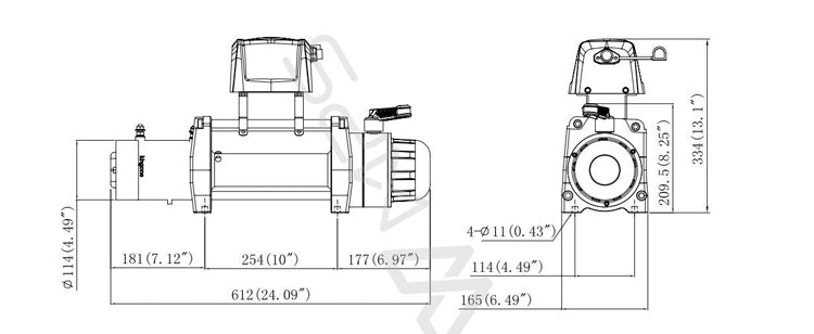 Kingone Orca 13,000 lbs Winch with Synthetic Rope & Wireless Remote Control image 14