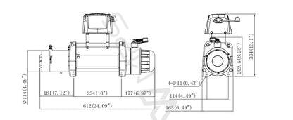 Kingone Orca 13,000 lbs Winch with Synthetic Rope & Wireless Remote Control image 14