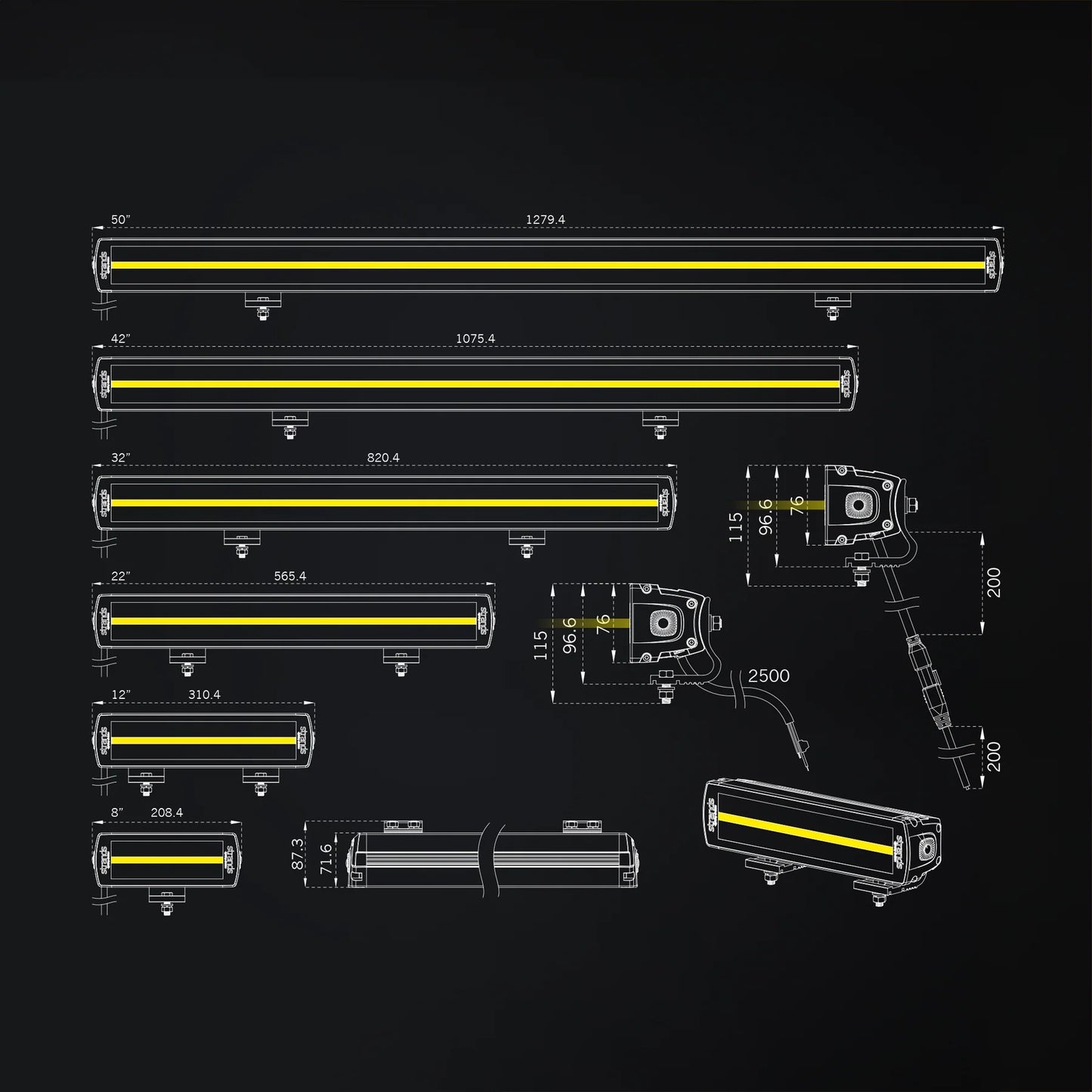 Strands Lighting Siberia XP Double Row (8"-50")
