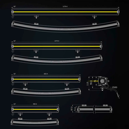 Strands Lighting Siberia XP Double Row Curved (22"-50")