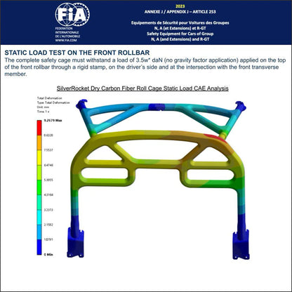 FSE X SilverRocket GT4 RS DRY CARBON FIBER ROLL CAGE & HARNESS BAR image 3